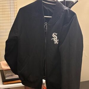 Chicago White Sox Black Bomber Jacket Reversible